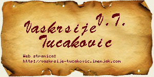 Vaskrsije Tucaković vizit kartica